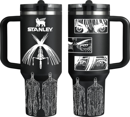 Attack on Titan Themed engraved Stanley Tumbler Cup
