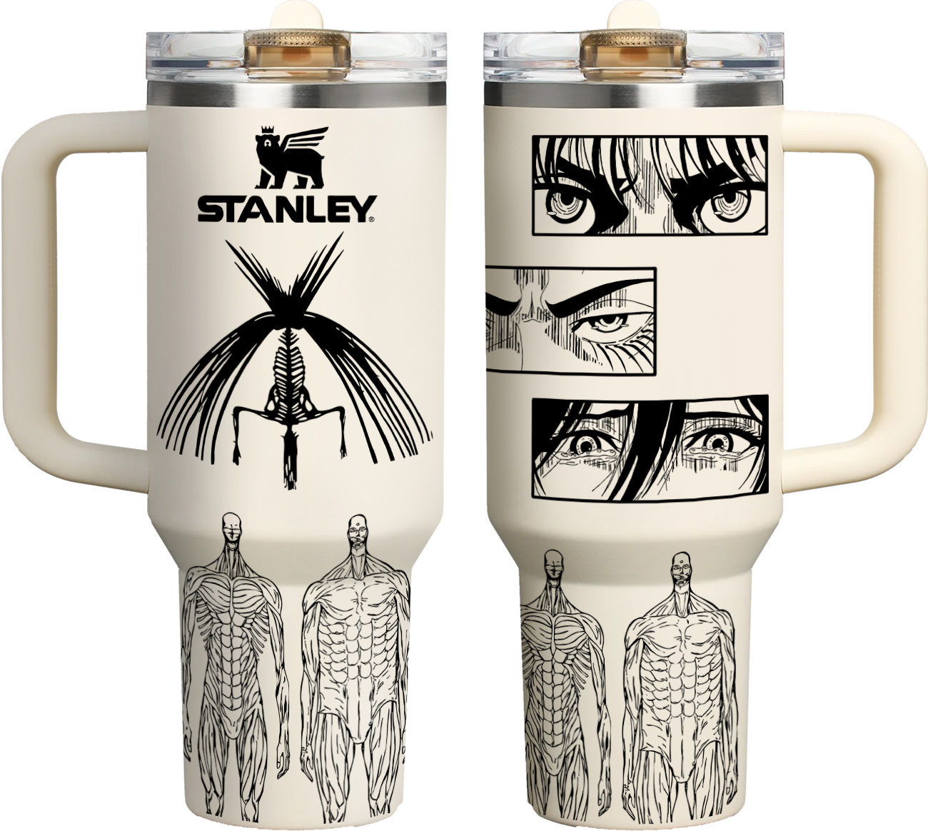 Attack on Titan Themed engraved Stanley Tumbler Cup