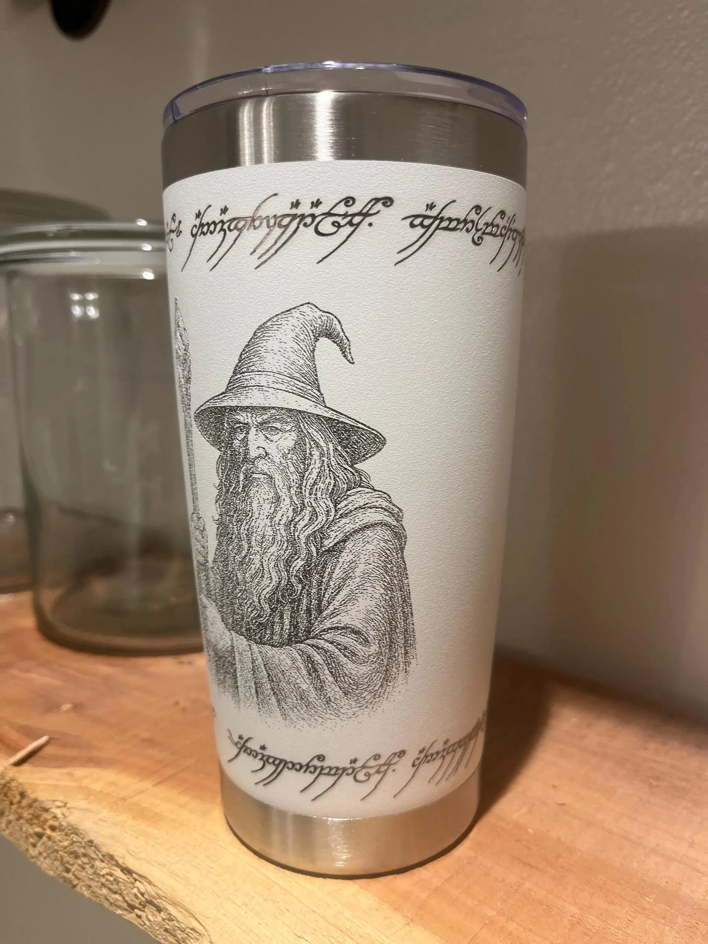 LOTR Lord of the Rings: Gandalf The Grey Tumbler Mug Insulated Stainless Cup