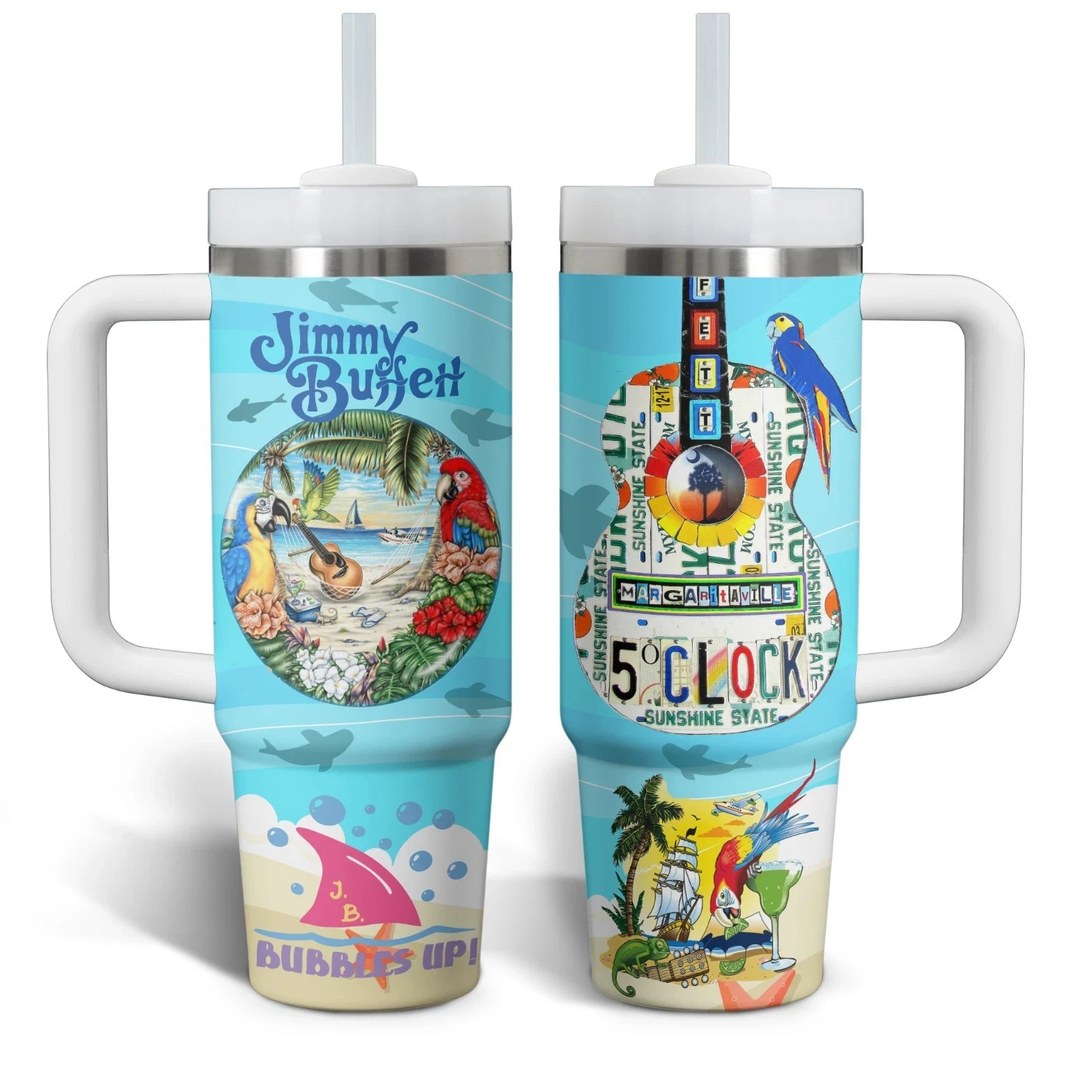 New Jimmy Buffett Bubble Up Cup 40 Oz Tumbler