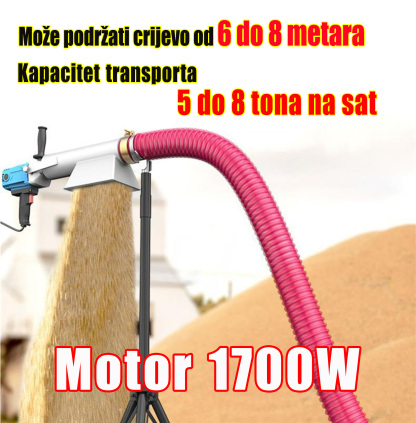 HR1-Prijenosni spiralni električni ekstraktor pšenice/stroj za usisavanje žitarica/usisni stroj/transporter