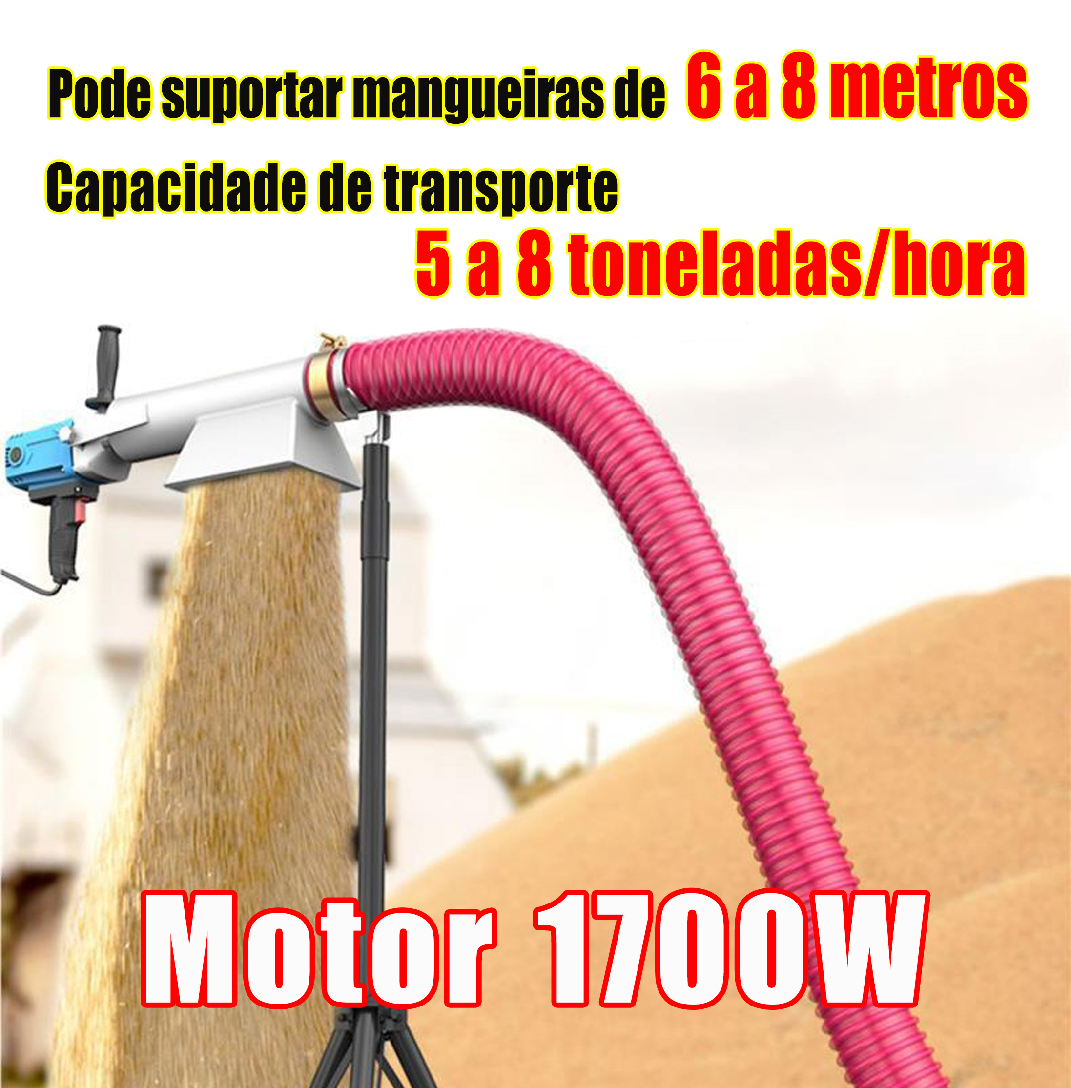 PT-Extrator de grãos de trigo elétrico espiral portátil/sugador de grãos/transportador/alimentador