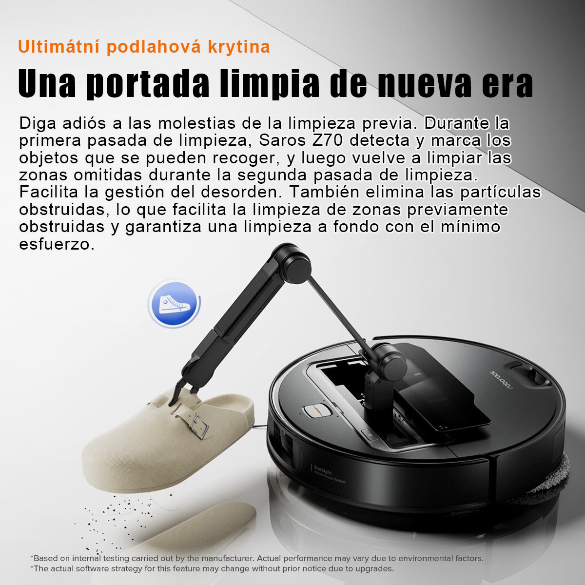 ES-Robot inteligente de barrido y fregado con brazo robótico biónico plegable de 5 ejes