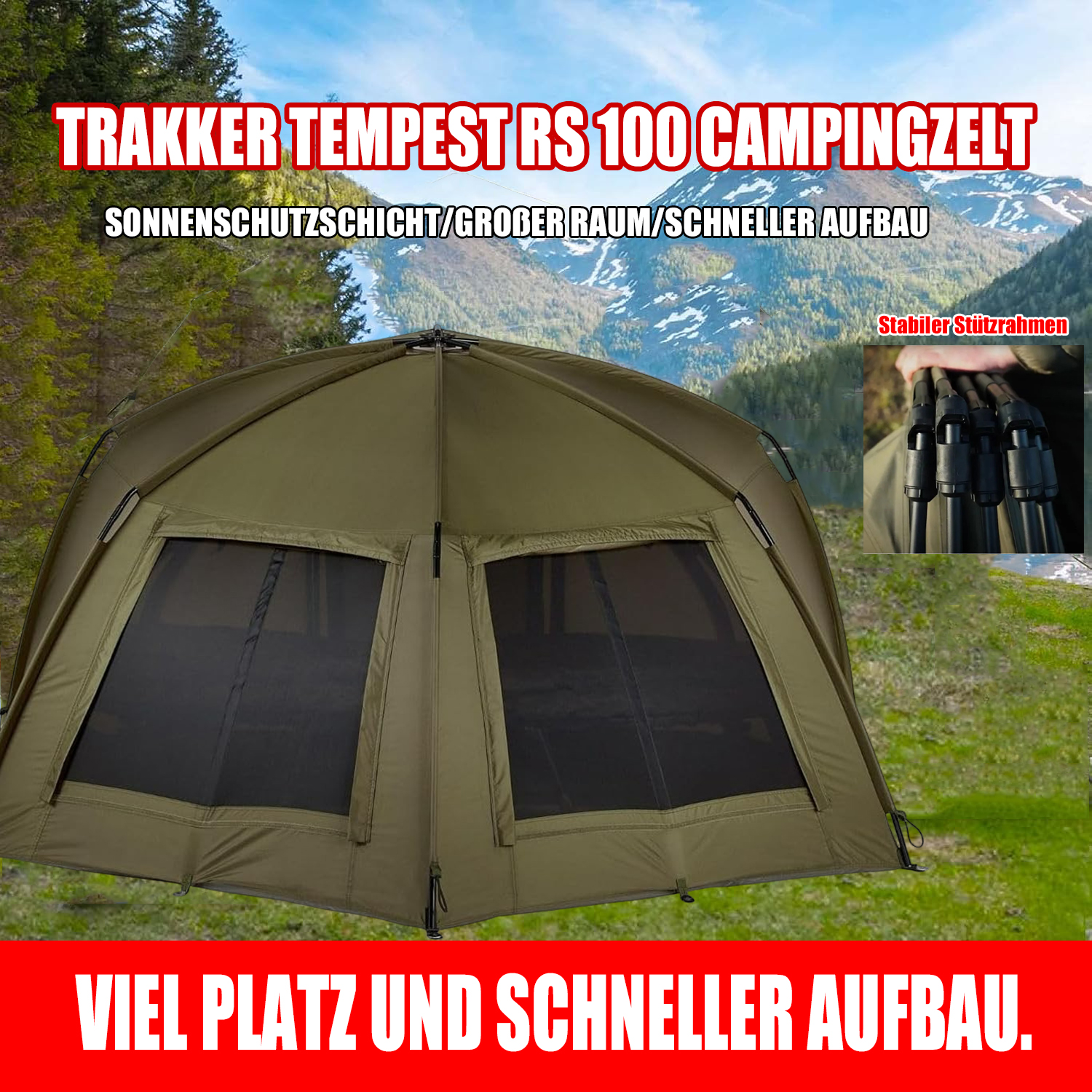 AT-Super praktisch! Vollautomatisches tragbares Campingzelt für den Außenbereich