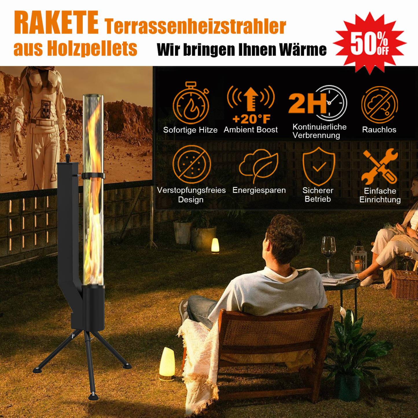 AT_Terrassenraketenofen mit Holzpellets