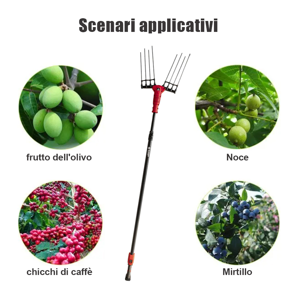 IT_Raccoglitrice portatile di olive vibrante agli ioni di litio, macchina per la raccolta della frutta scuotendo gli alberi