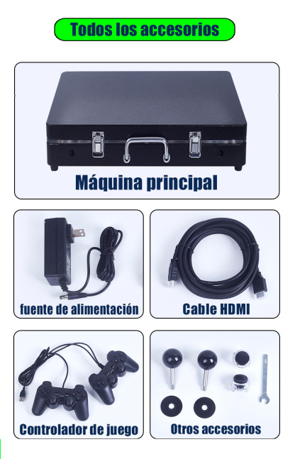 ES1-Consola de juegos arcade clásica portátil plegable de 21 pulgadas con pantalla HD