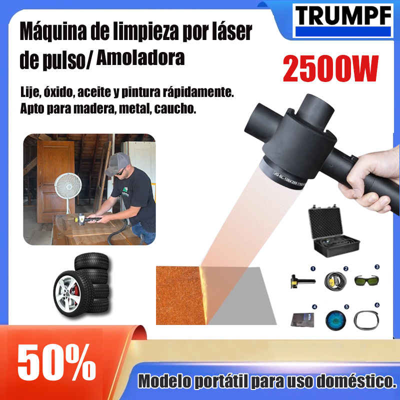 ES1-Máquina limpiadora láser pulsada portátil para óxido, pintura, resina, suciedad grasa, eliminación de revestimientos y recubrimientos.
