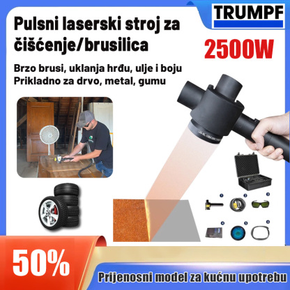 HR1-Ručni pulsni laserski stroj za čišćenje, koristi se za uklanjanje hrđe, boje, smole, ulja, premaza i galvanizacije
