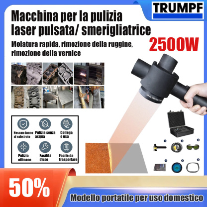 IT2-Macchina per la pulizia laser a impulsi portatile, utilizzata per la rimozione di ruggine, vernice, resina, olio, rivestimento e galvanica