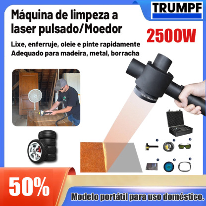 PT1-Máquina de limpeza a laser pulsada portátil para ferrugem, tinta, resina, sujeira gordurosa, revestimento e remoção de galvanoplastia