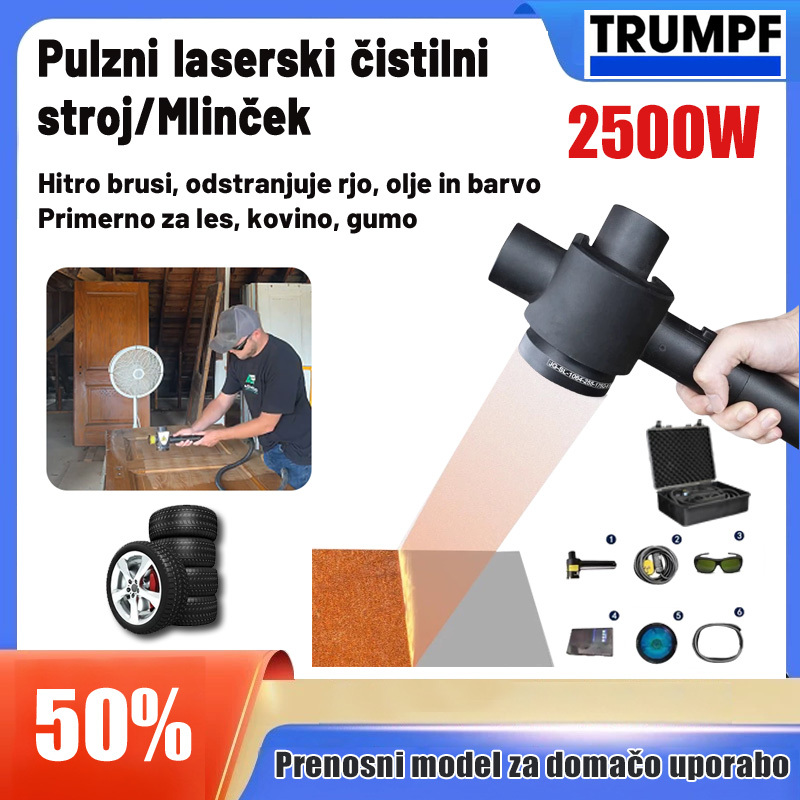 SI1-Ročni pulzni laserski čistilni stroj, ki se uporablja za odstranjevanje rje, barve, smole, olja, premazov in galvaniziranja