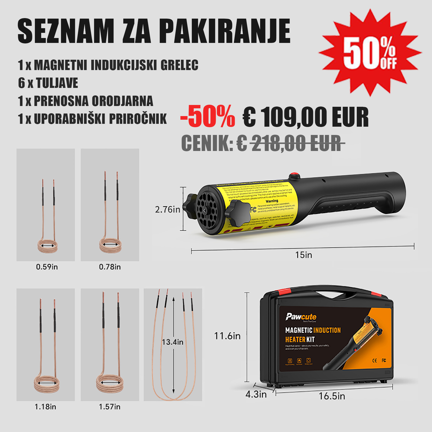SI_30 sekund hitro segrevanje - 1200W visokozmogljiv ročni magnetni indukcijski grelec za odstranjevanje zarjavelih matic in vijakov z več velikostmi tuljav