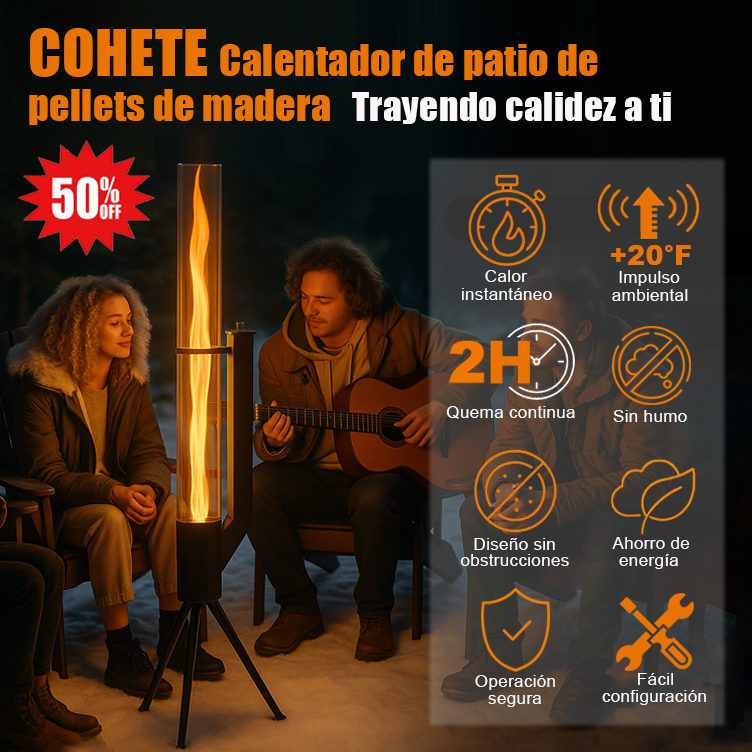 ES_Calentador cohete de pellets de madera para patio