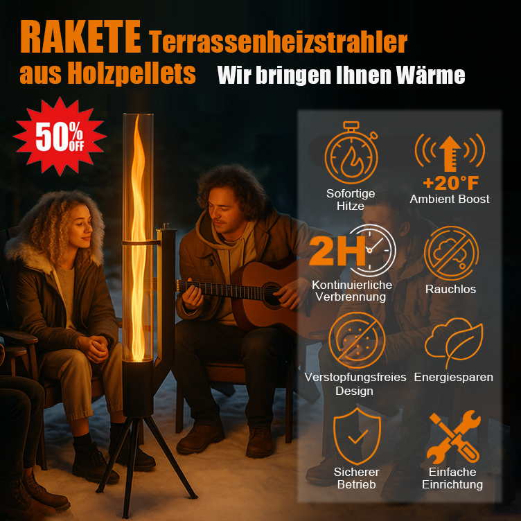 AT_Terrassenraketenofen mit Holzpellets