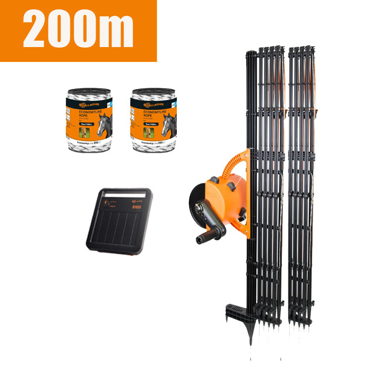 ES-Cerca electrónica inteligente solar portátil para contener animales, evitar animales salvajes, cercado de campo temporal, instalación rápida y fácil, segura y versátil