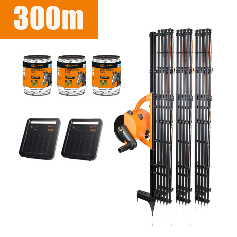 ES-Cerca electrónica inteligente solar portátil para contener animales, evitar animales salvajes, cercado de campo temporal, instalación rápida y fácil, segura y versátil