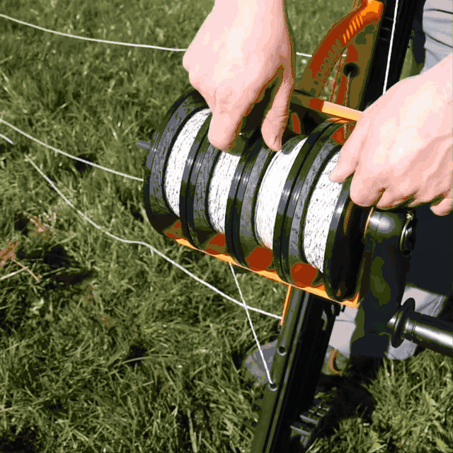 ES-Cerca electrónica inteligente solar portátil para contener animales, evitar animales salvajes, cercado de campo temporal, instalación rápida y fácil, segura y versátil