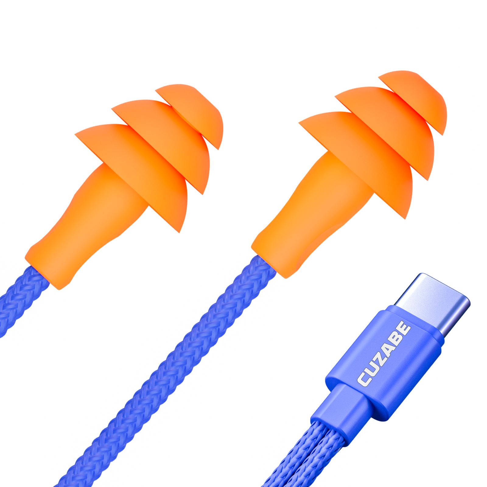 CUZABE Wired Ear Plug Headphones USB Type C, Noise Isolating Work Earbuds for Motorcycle Riding Construction Safety