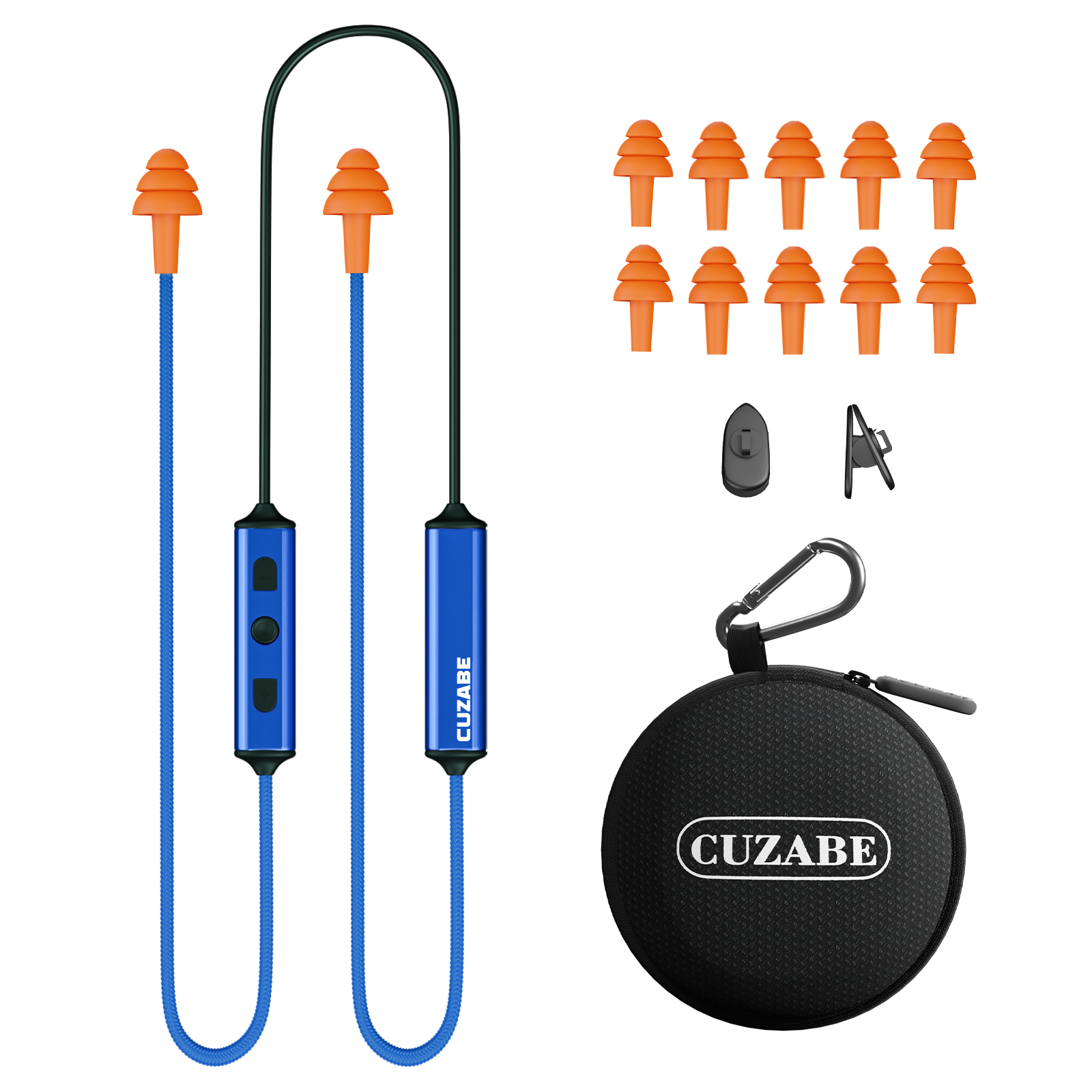 CUZABE Bluetooth Earplug Headphones, Neckband Wireless Earbuds with Replacement Ear Tips