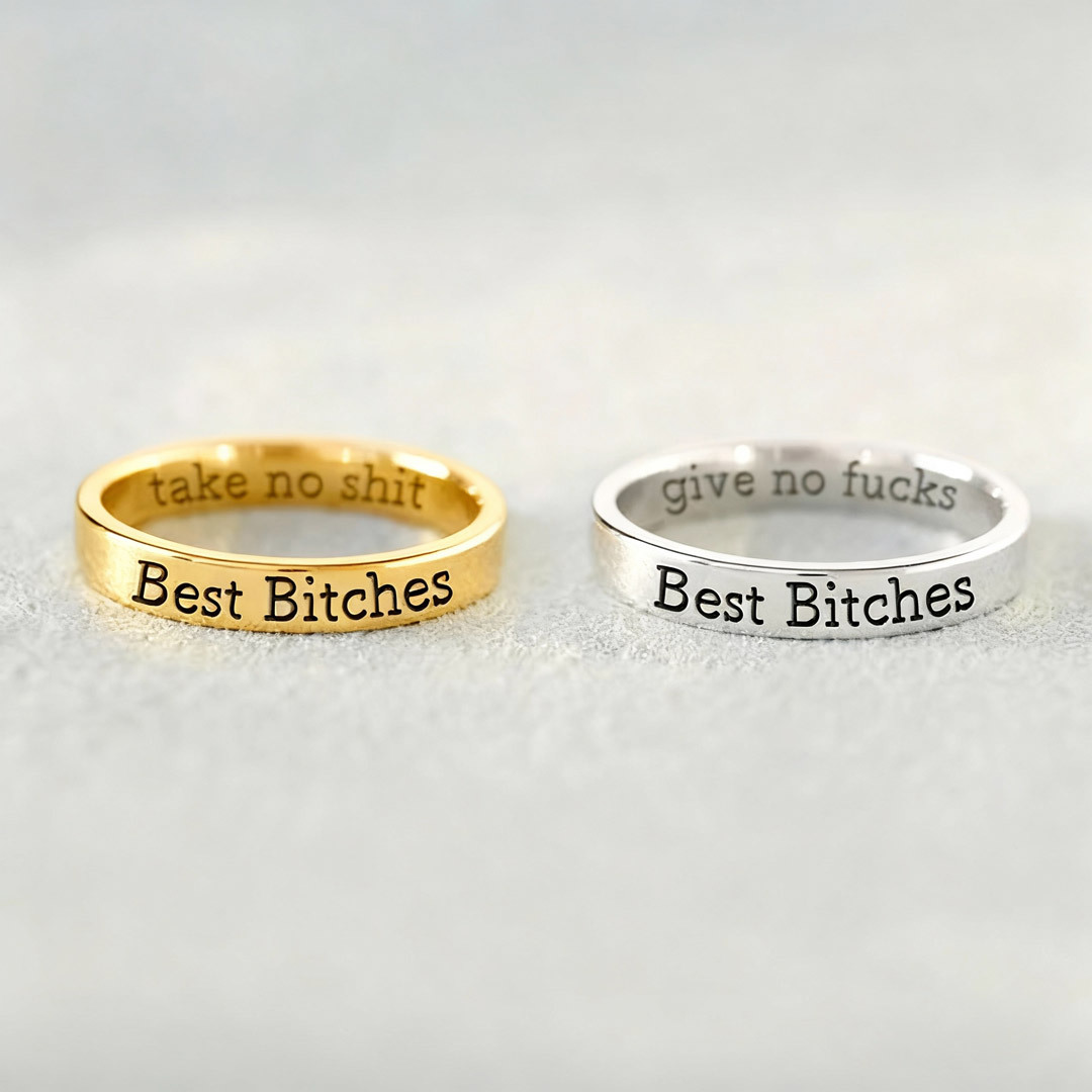 Let Them Zero F♥cks Given Mantra Ring