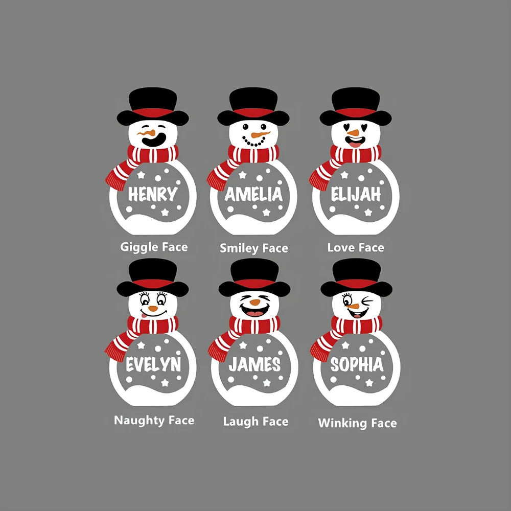 Personalized Snowman LED Light Wooden Decoration Ornament - Gather The Family Under One Roof