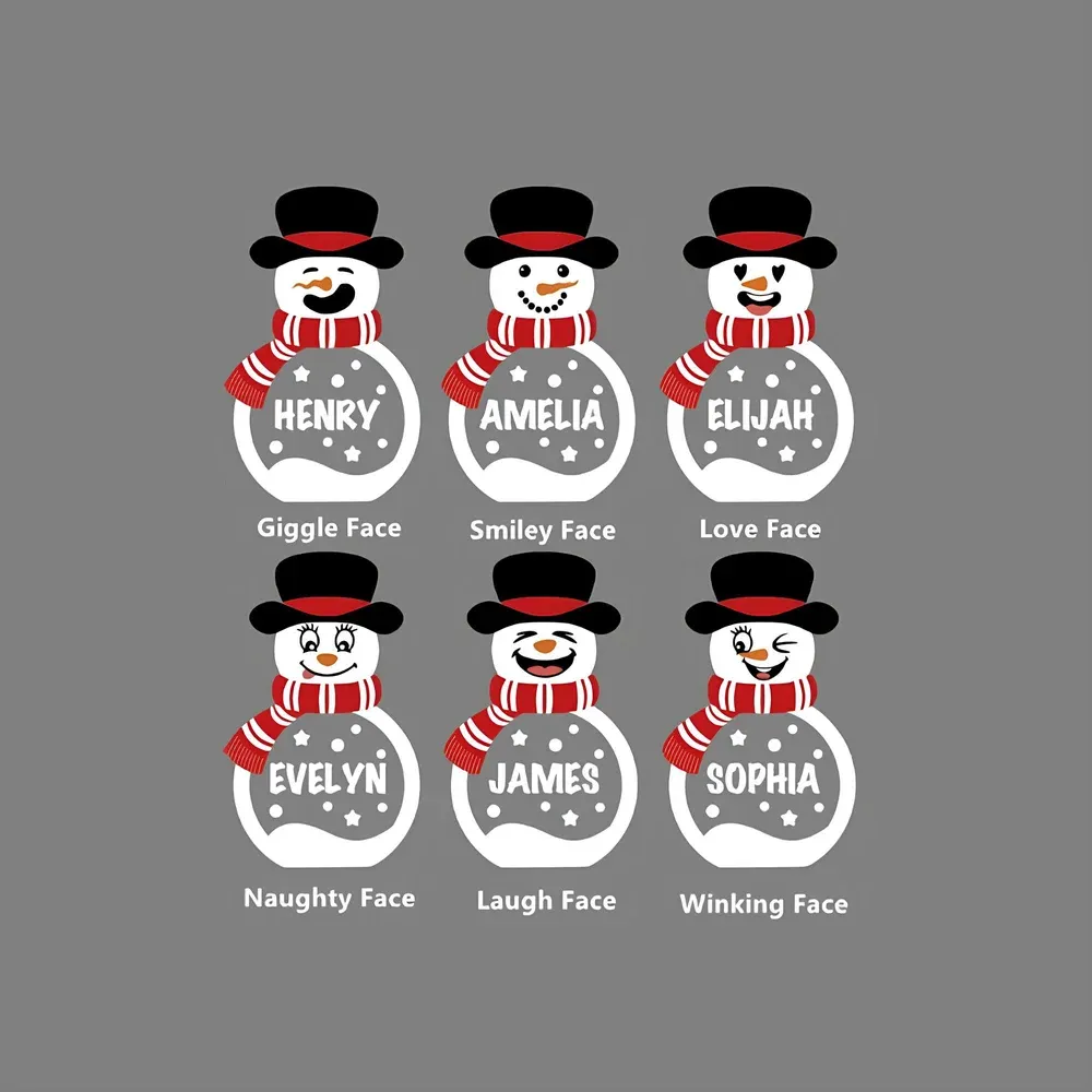 Personalized Snowman LED Light Wooden Decoration Ornament - Gather The Family Under One Roof