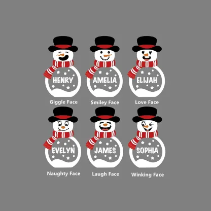 Personalized Snowman LED Light Wooden Decoration Ornament - Gather The Family Under One Roof