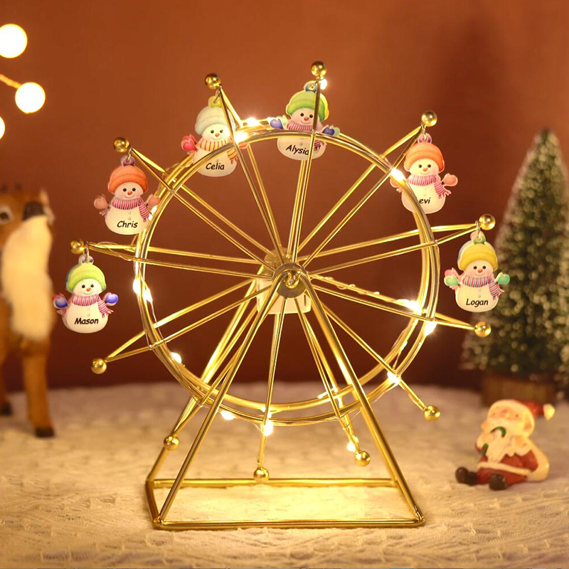 Christmas Gift Personalized ferris wheel snowman name