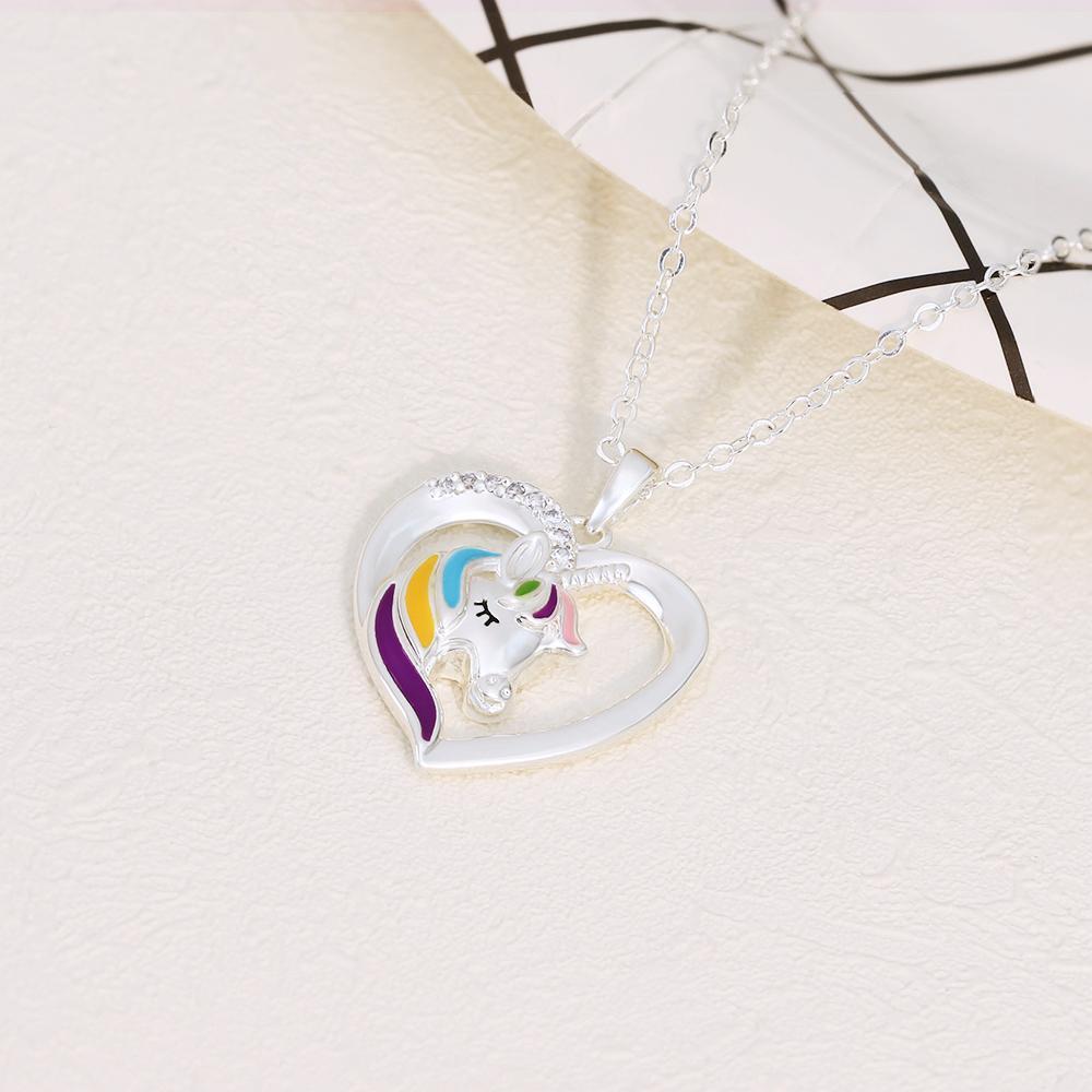 Christmas Gift Personalized Rainbow Unicorn Necklace-Fast Shipping guaranteed