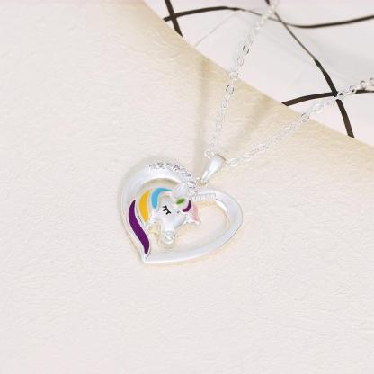 Christmas Gift Personalized Rainbow Unicorn Necklace-Fast Shipping guaranteed