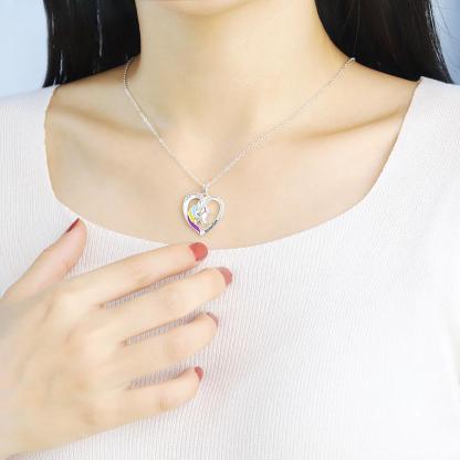 Christmas Gift Personalized Rainbow Unicorn Necklace-Fast Shipping guaranteed