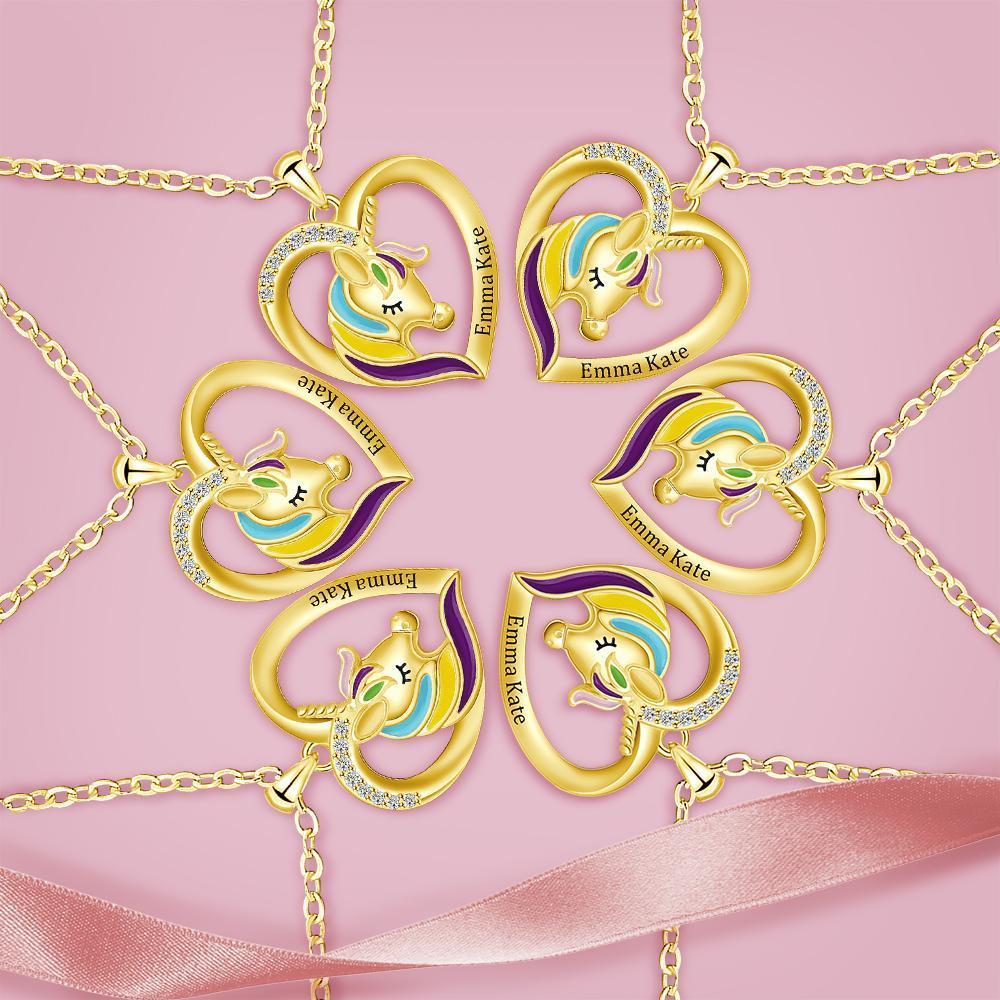 Christmas Gift Personalized Rainbow Unicorn Necklace-Fast Shipping guaranteed