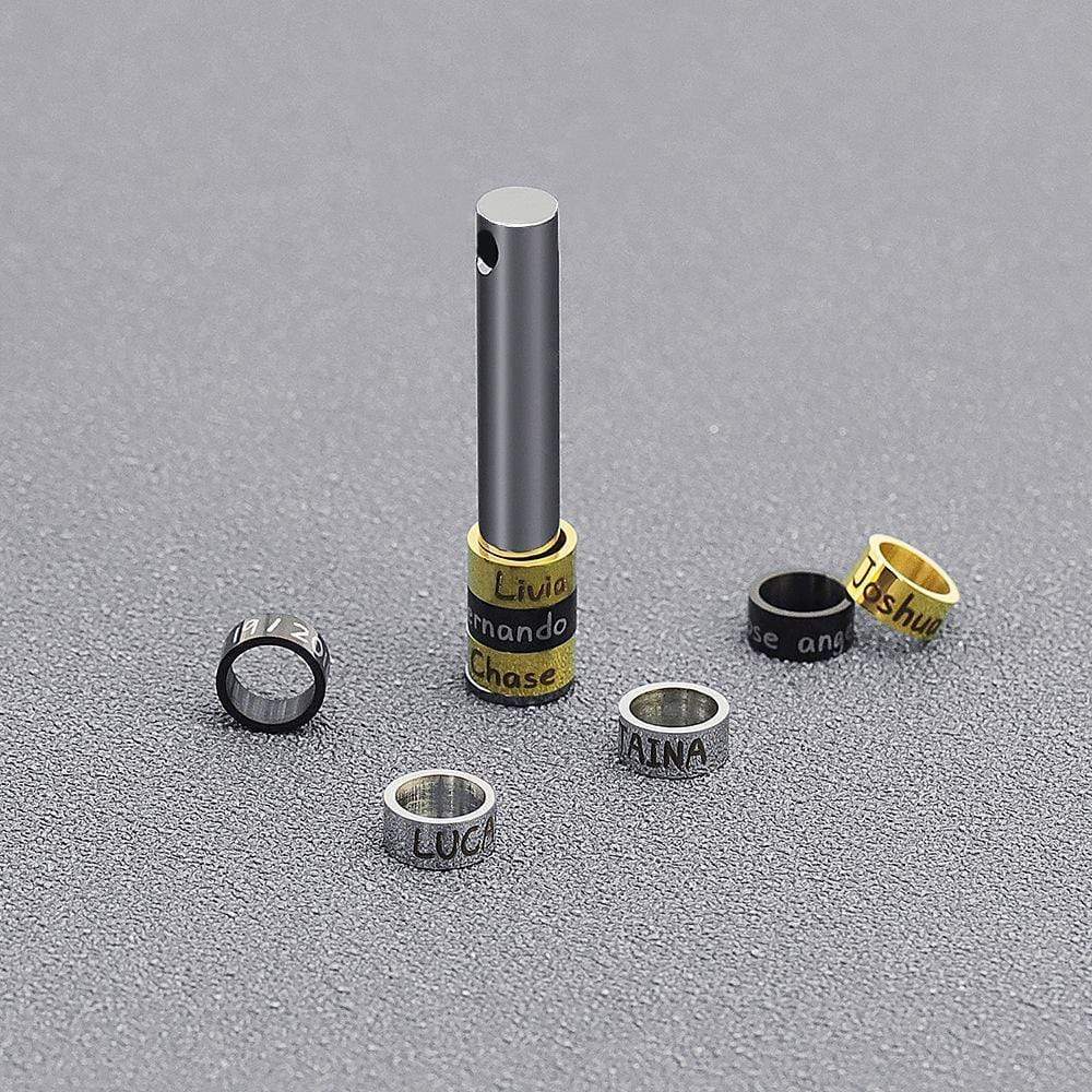 Whistle-Type Bar Necklace For Men Personalized Name Pendant