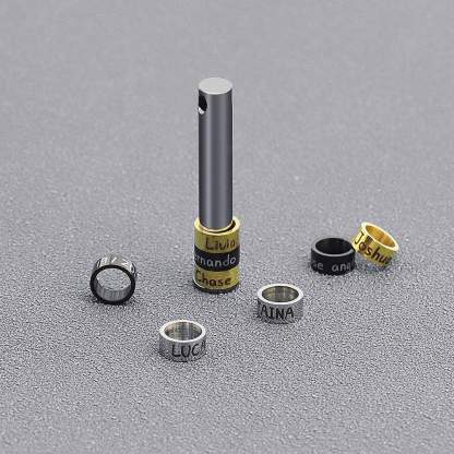 Whistle-Type Bar Necklace For Men Personalized Name Pendant