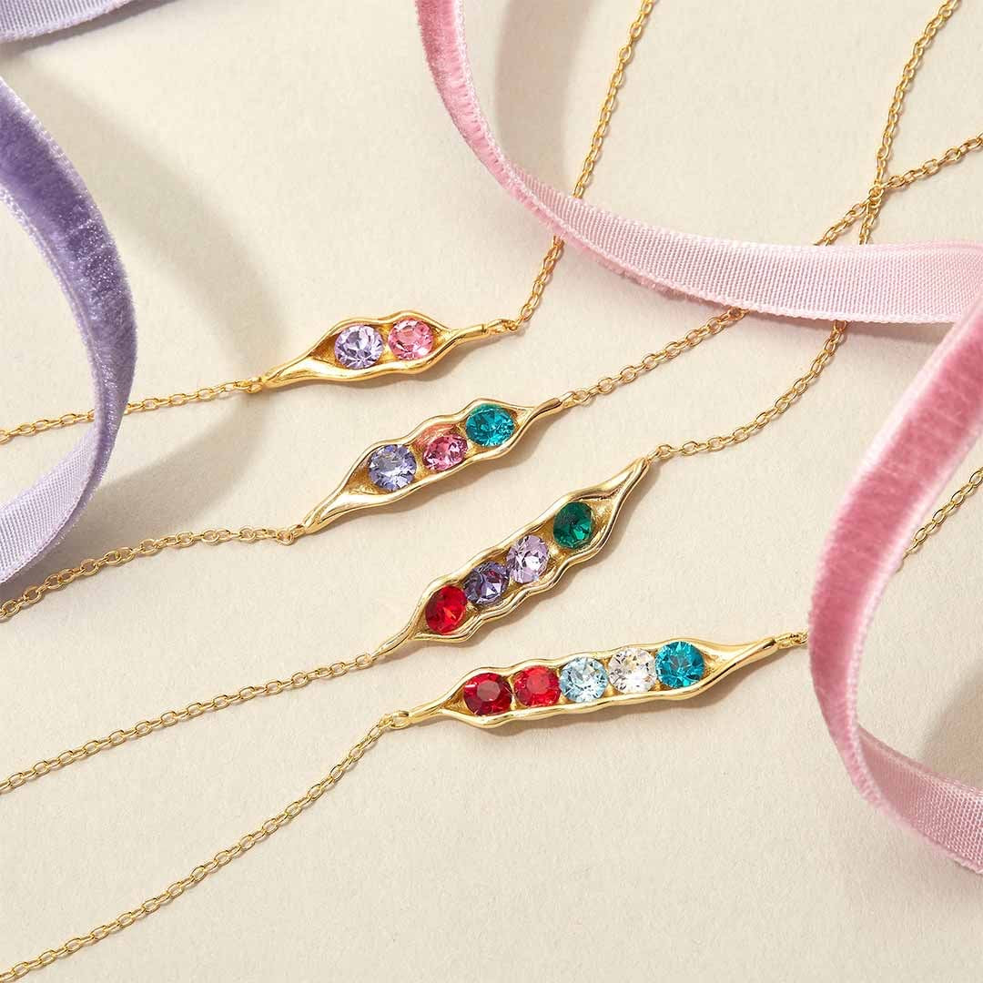 Peas in a Pod Birthstone Bracelets