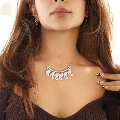 Christmas Gift Smile Bar Pendant With Baby Feet