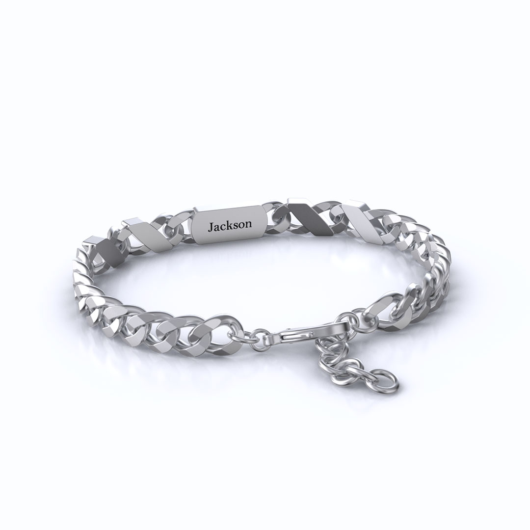 Custom Fashion Name Chain Bracelet For Christmas Gift