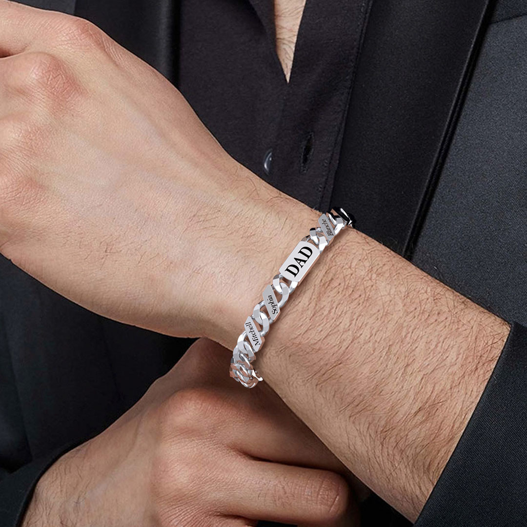 Custom Fashion Name Chain Bracelet For Christmas Gift