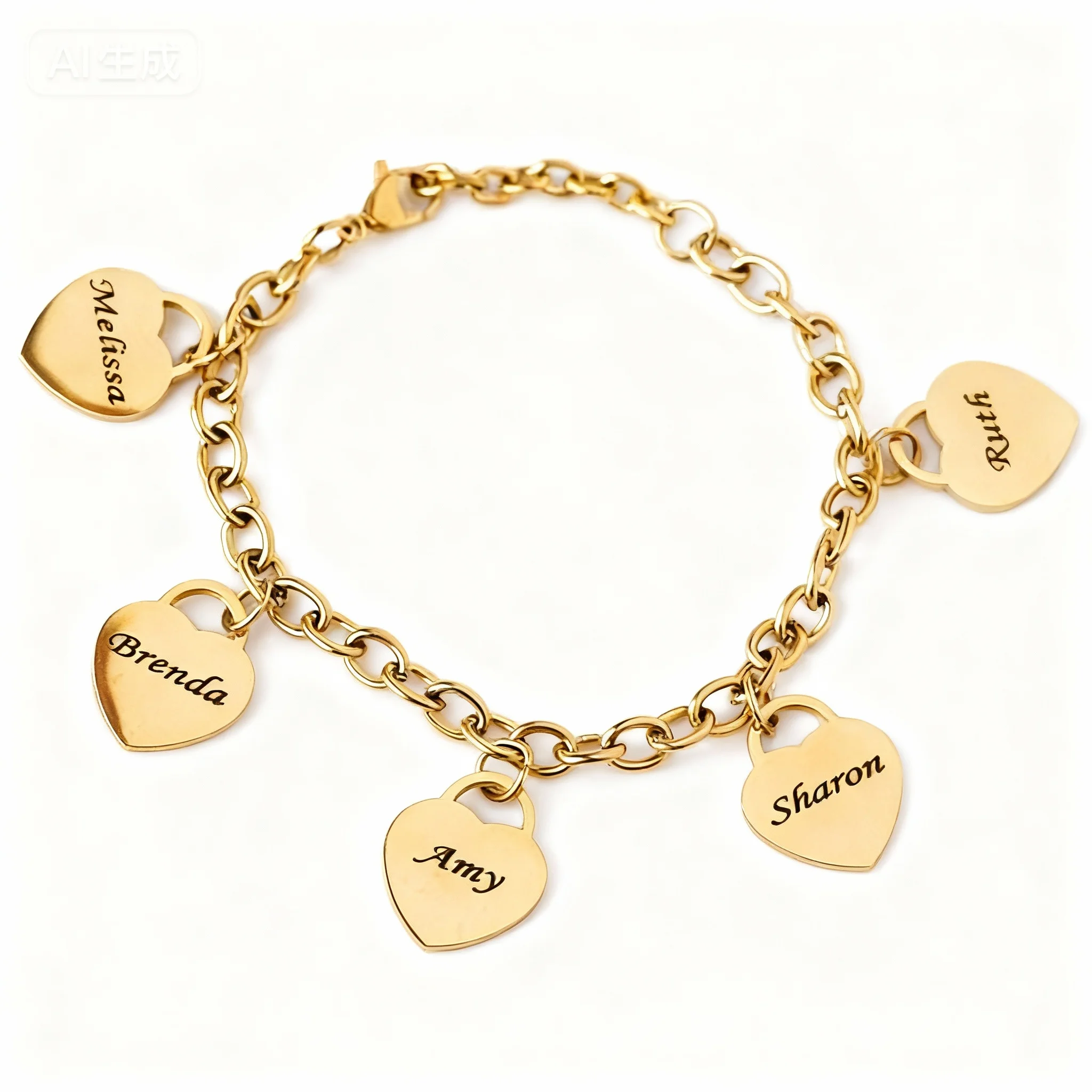 Personalized Heart Engraved Bracelet