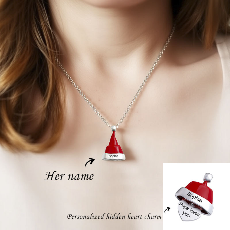 Christmas Gift Personalized Name Kids Custom Necklace