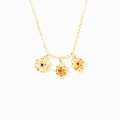 1-8 Three-Dimensional Birth Flowers Bracelet, Gift For Mom/Grandma/Wife