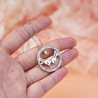 Custom 2 Names Secret Message Necklace: Whisper "I Love You" in Morse Code