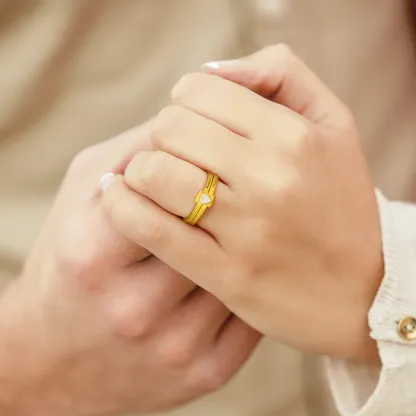 Personalized Sterling Silver Heart Women Stacking Rings with Engraved 2-7 Names Family Jewelry Mother's Day Birthday Gift for Mom Grandma