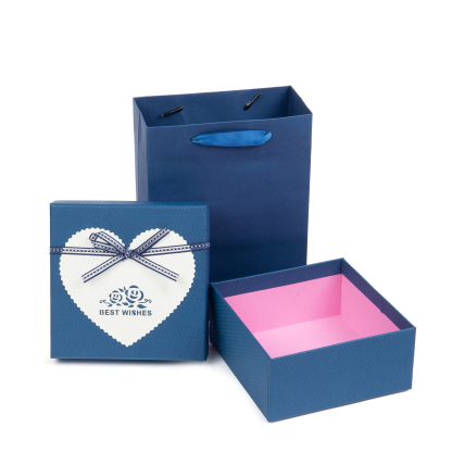 Exquisite Gift Box Blue Gift Packaging Jewelry Box