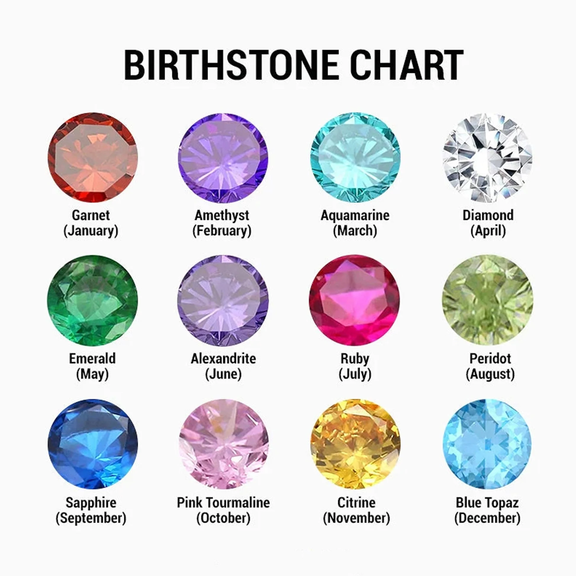 New Arrival Birthstone Bond Us Together Linking Circles Bracelet