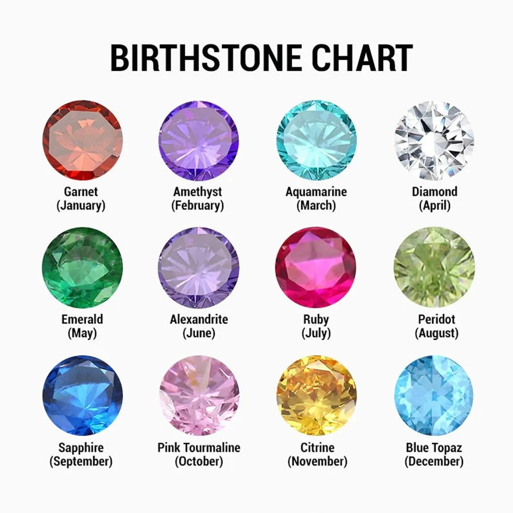 New Arrival Birthstone Bond Us Together Linking Circles Bracelet