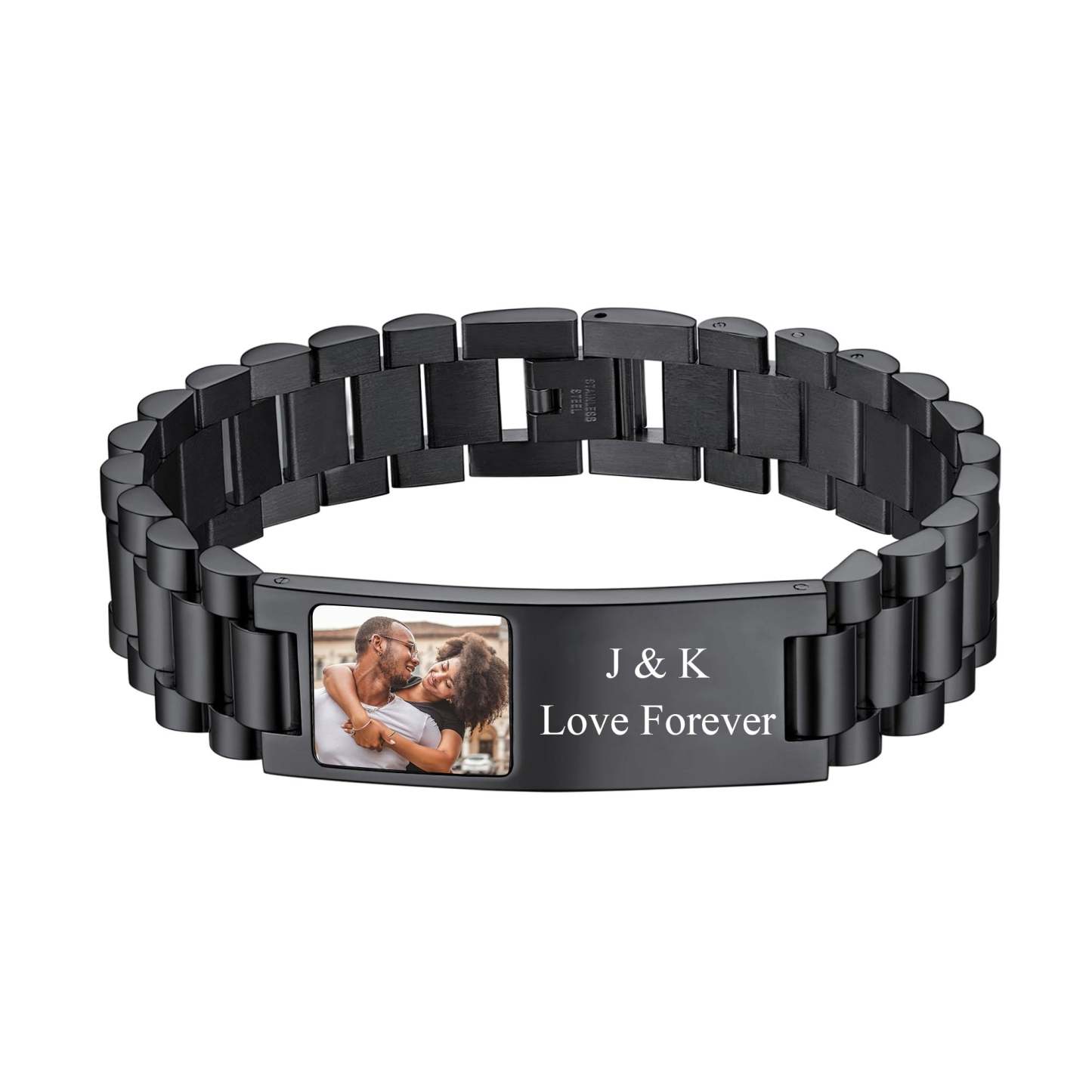 Personalized Name Picture Bracelets ID Bracelets for Men