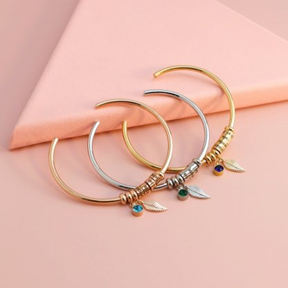 Diamo Bracelet With Leaf And Custom Beads