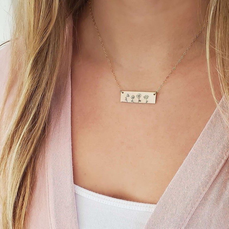 1~6 Birth Flower Necklace